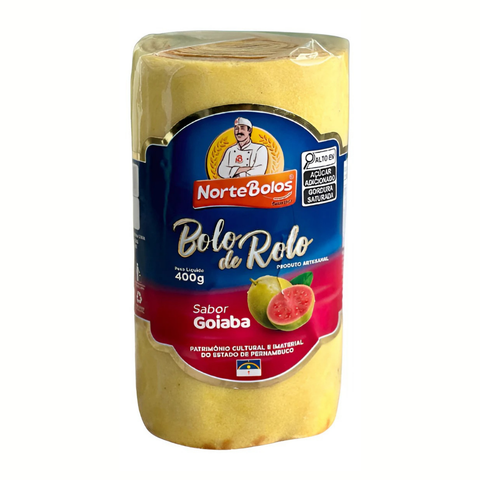 Bolo De Rolo Legítimo Pernambucano Sabor Goiaba 400g - Norte Bolos