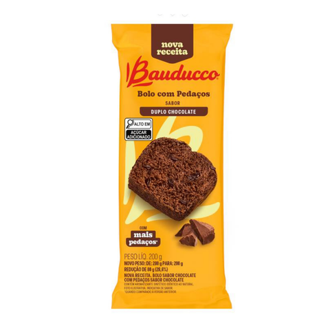 Bolo Bauducco Chocolate Duplo Unidade 200G