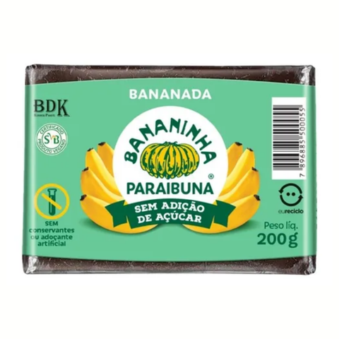 Bananada Sem Açúcar em barra Paraibuna 200g