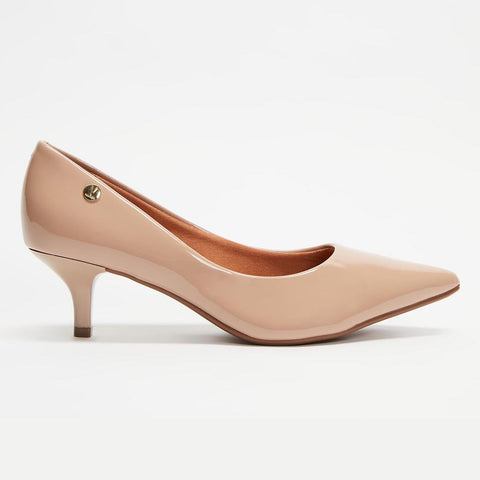 Vizzano 1122-828 Kitten Heel Pointy Toe Pump in Beige Patent