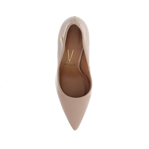 Vizzano 1184-1101 Pointy Toe Pump in Beige Patent