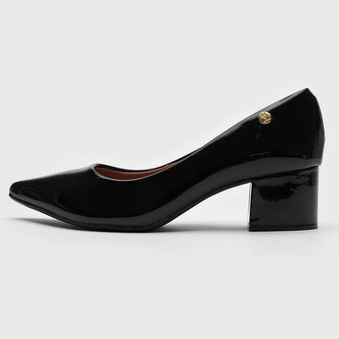 Vizzano 1220-315 Block Heel Pump in Black Patent
