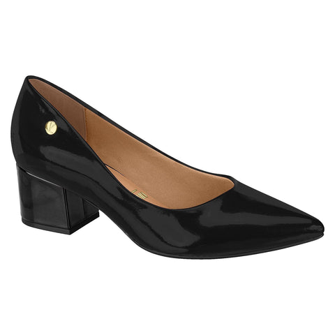 Vizzano 1220-315 Block Heel Pump in Black Patent