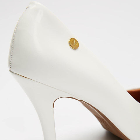 Vizzano 1184-1101 Pointy Toe Pump in White Patent