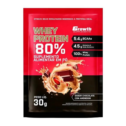Sachê Dose Whey Protein Concentrado 30gr - Growth Supplements