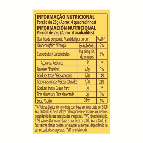 Chocolate Garoto Talento Branco com Cereais e Passas 3x85g