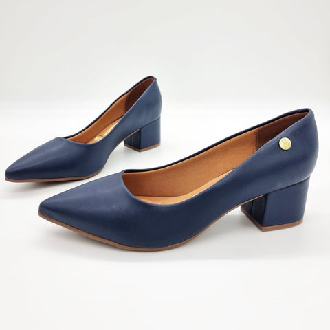 Vizzano 1220-315 Block Heel Pump in Navy Napa