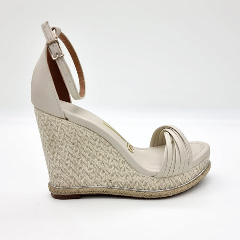 Vizzano 6283-4413 Ankle Strap Wedge Sandal in Off White
