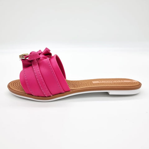 Moleca 5297-446 Ruffled Slip-on Sandal in Pink