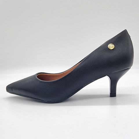 Vizzano 1122-828 Kitten Heel Pointy Toe Pump in Black Napa