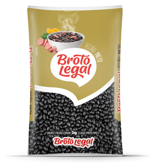 Feijão Preto Tipo 1 Broto Legal Pacote 1kg