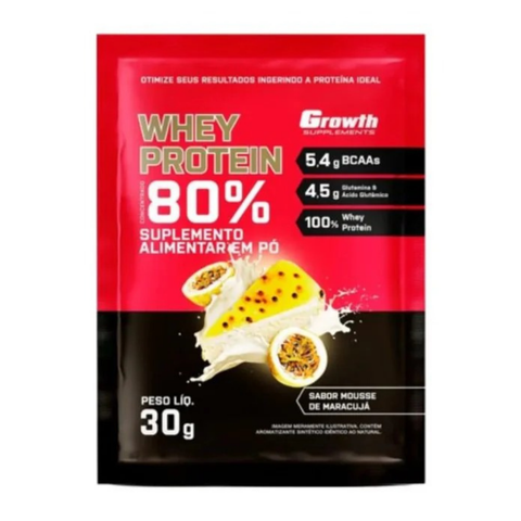 Sachê Dose Whey Protein Concentrado 30gr - Growth Supplements