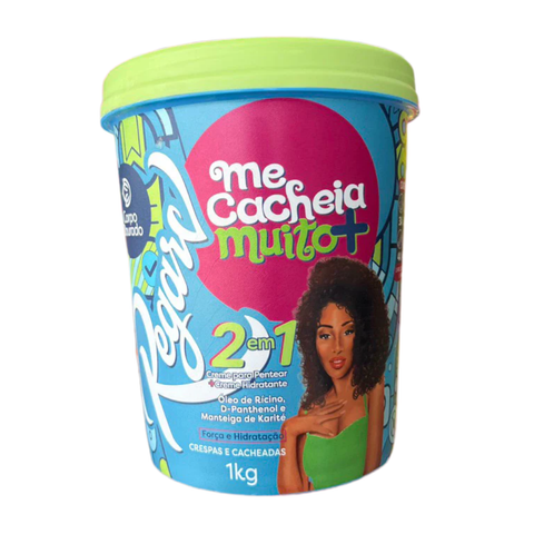 Creme de Pentear e Hidratante  2 em 1 Me Cacheia Muito + Corpo Dourado 1kg