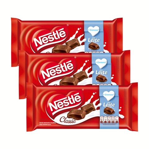 Chocolate Ao Leite Classic Nestlé 3x80g
