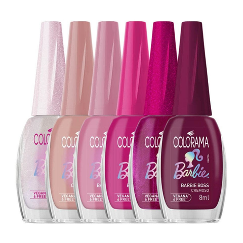 Esmalte Colorama Coleção Barbie Completa Kit c/6