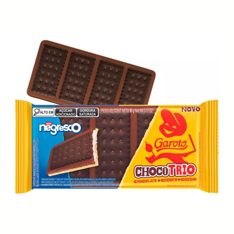 Biscoito Choco Trio Garoto Negresco 3x90g