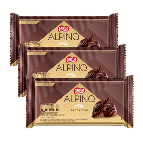 Chocolate Alpino Black Top Nestlé 3x85g