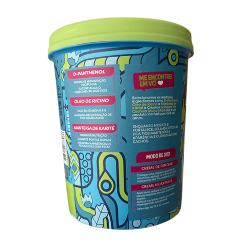 Creme de Pentear e Hidratante  2 em 1 Me Cacheia Muito + Corpo Dourado 1kg