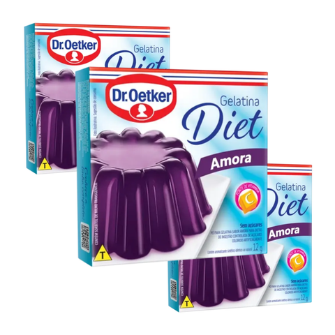 Gelatina Diet Dr. Oetker 3x12g - Sabores