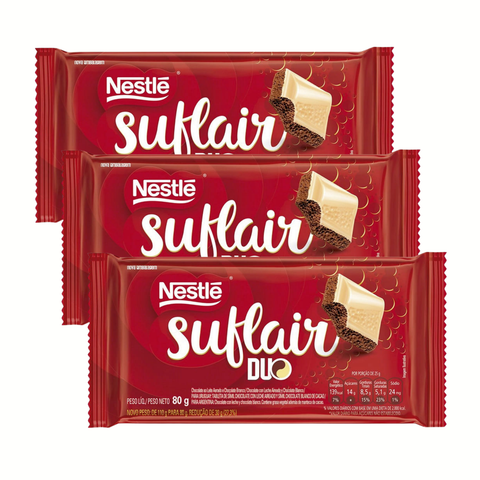 Chocolate Suflair Branco Duo Nestlé 3x80g