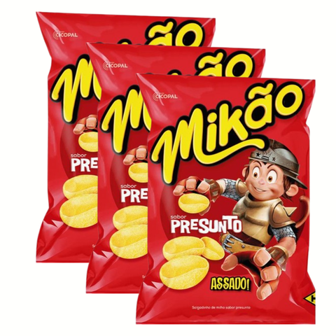 Kit Com 3 Unidade Salgadinhos De Milho Mikão 120g
