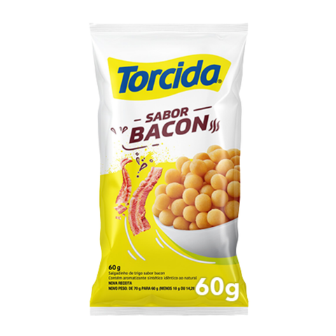 Salgadinho TORCIDA® Bacon 3x60Gr.