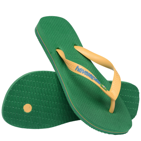 Chinelo Havaianas Brasil Logo Verde