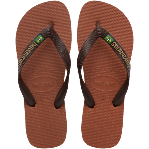 Chinelo Havaianas Brasil Logo Ferrugem