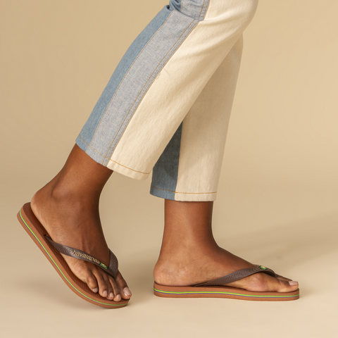 Chinelo Havaianas Brasil Logo Ferrugem