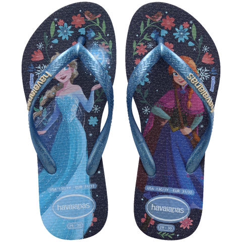 Chinelo Havaianas Infantil Slim Princesas Frozen