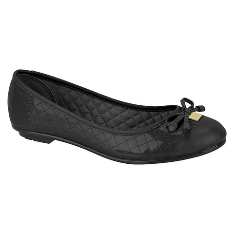 Moleca 5027-1407 Round Toe Ballerina Flat in Black