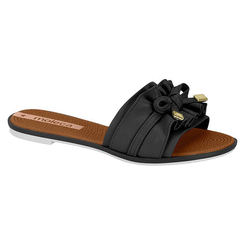 Moleca 5297-446 Ruffled Slip-on Sandal in Black