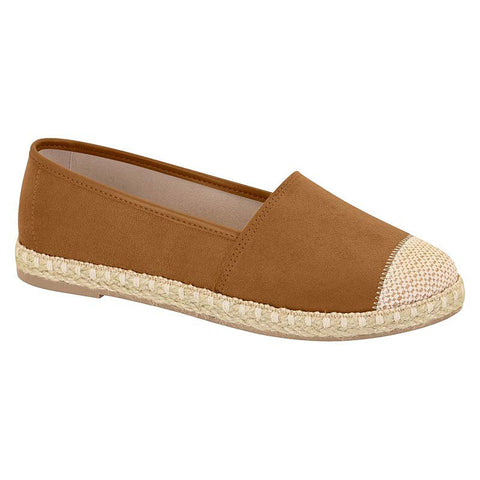 Moleca 5801-101 Round Toe Espadrille Flat in Camel
