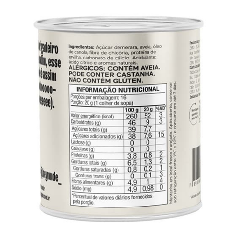 Leite Condensado de Aveia Sem Glúten 330g Nude