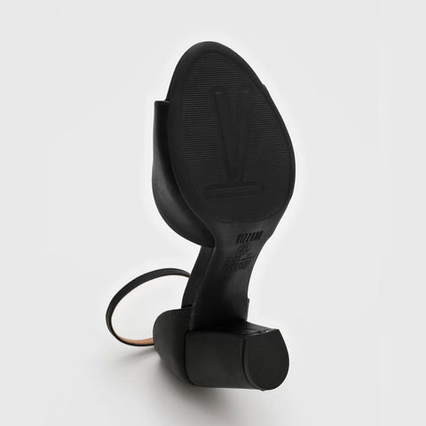 Vizzano 6262-406 Block Heel Sandal in Black Napa