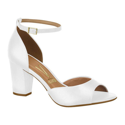 Vizzano 6262-406 Block Heel Sandal in White Napa