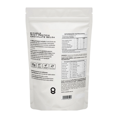 Whey Isolado Chocolate Belga - BioHelp