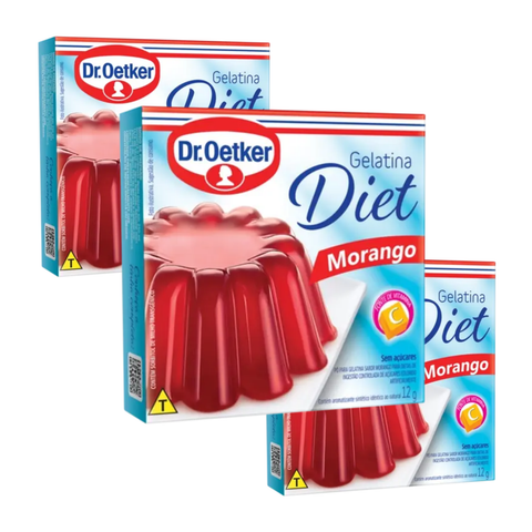 Gelatina Diet Dr. Oetker 3x12g - Sabores