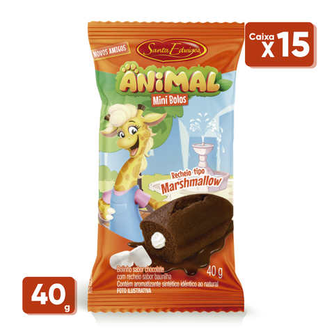 Bolinho Animal Recheado - Santa Edwiges - Caixa 15x40g