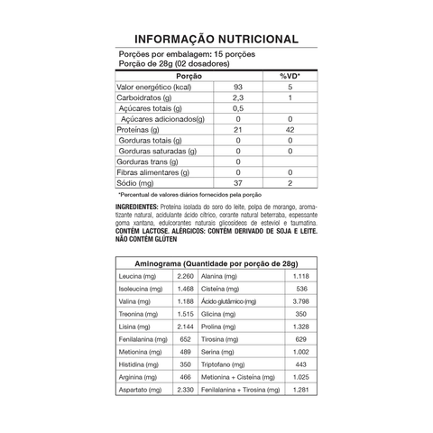 Whey Isolado Morango - BioHelp