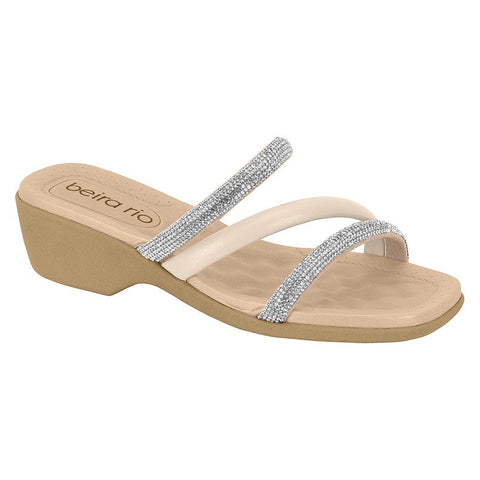 Beira Rio 8527-107 Slip-on Sandal in Cream
