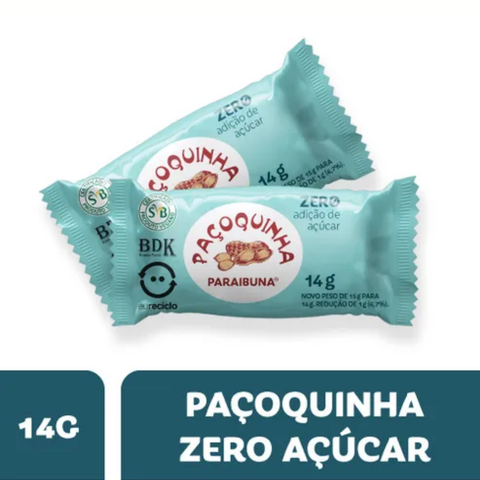 Paçoquinha Zero Açúcar Paraibuna Caixa 540g