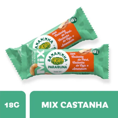Bananinha Paraibuna MIX de Castanhas e Amendoim 360g