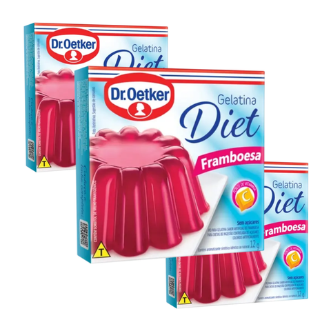 Gelatina Diet Dr. Oetker 3x12g - Sabores
