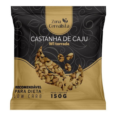 Castanha de Caju W1 Torrada e Sem Sal Zona Cerealista 150g - MEUBRASILONLINE