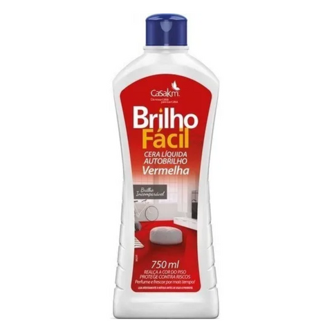 Cera Liquida Brilho Fácil Vermelha 750 Ml