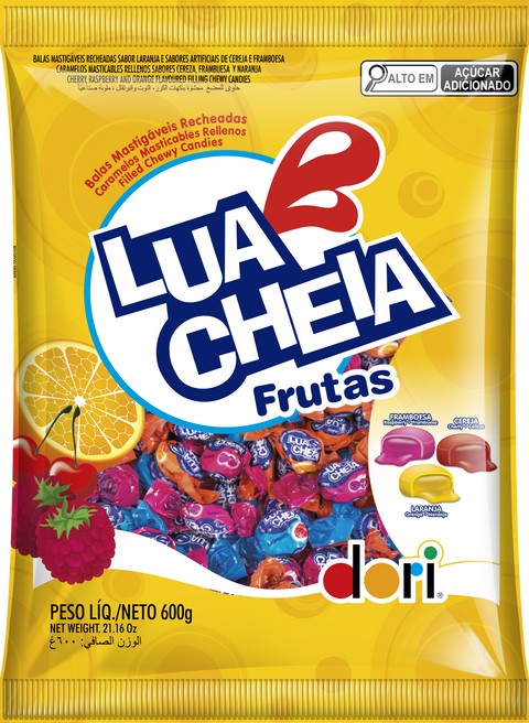 Bala Lua Cheia Frutas Dori 600g