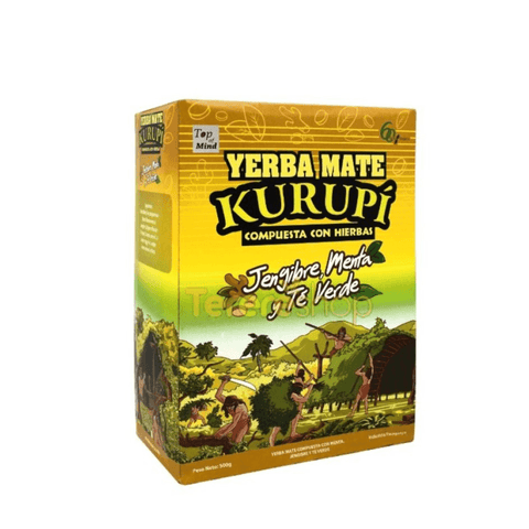 Yerba Mate Kurupi 500g - Gengibre, Menta e Chá Verde