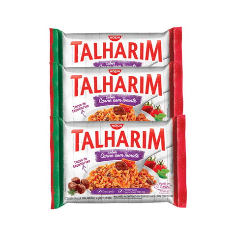 KIT 3 MIOJO TALHARIM CARNE COM TOMATE 90G