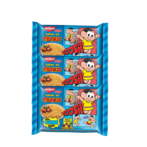 KIT 3 MIOJO DE CARNE DA TURMA DA MÔNICA 85G